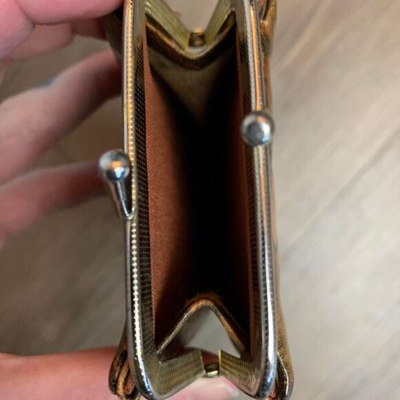 Vintage Coin Purse Wallet Kiss Lock Egyptian Tortishell Gold Hieroglyphs - Picture 6 of 8